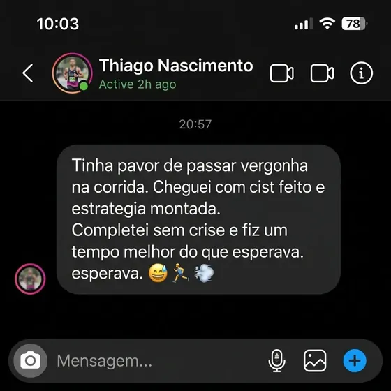 Print Instagram DM - depoimento Thiago Nascimento