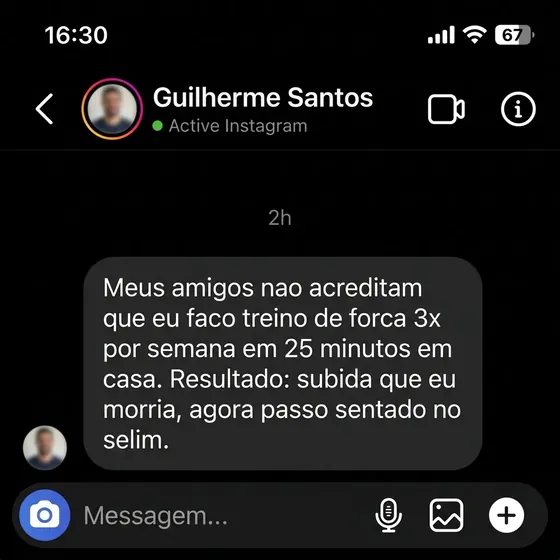 Print Instagram DM - depoimento Guilherme Santos