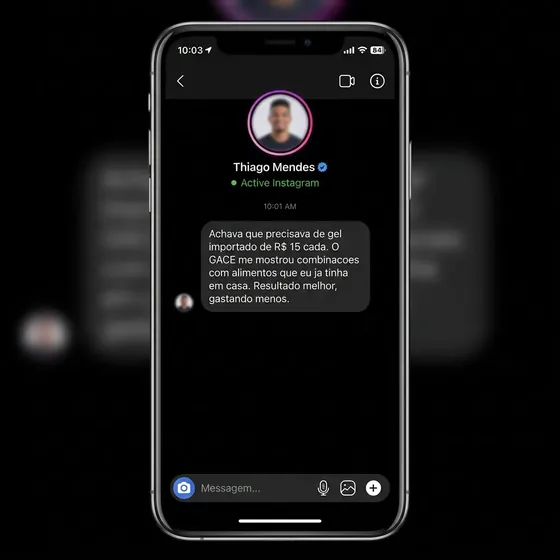 Print Instagram DM - depoimento Thiago Mendes